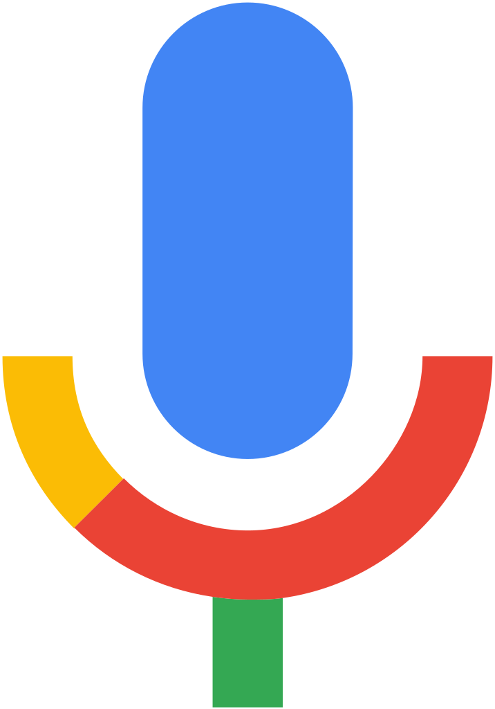 A colorful mic icon
